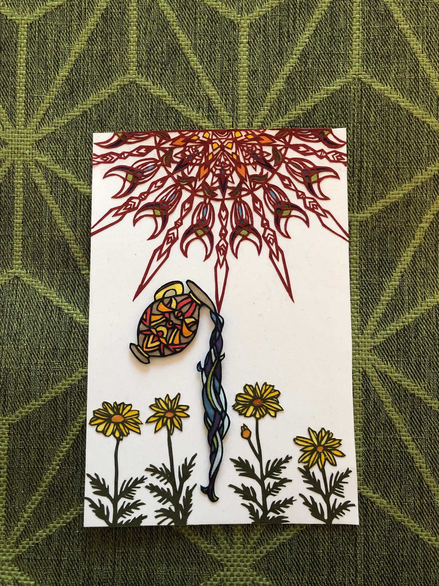 Daisy Flower Message Card