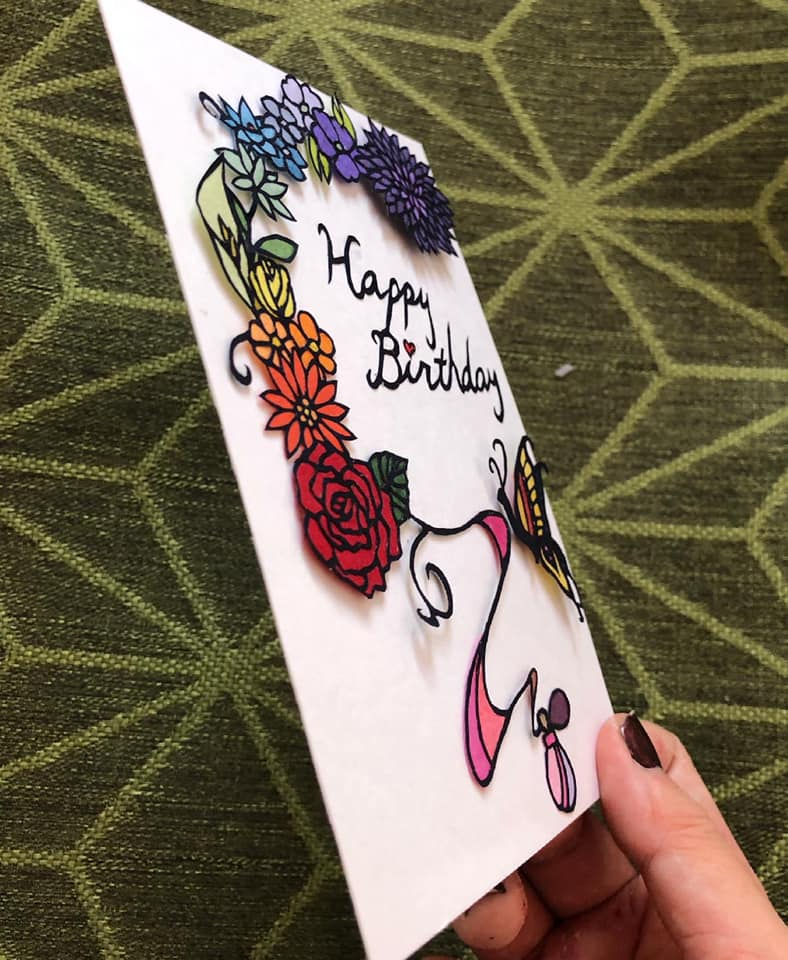 Flower birthday card